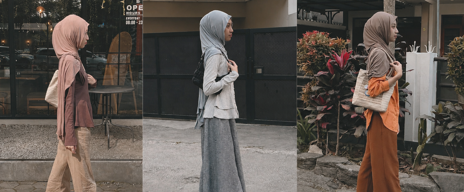 Tiga gaya busana perempuan Hanari